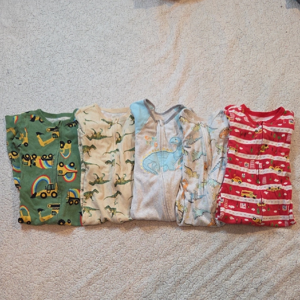 5 Pack Baby Footless Onesies with Fun Patterns